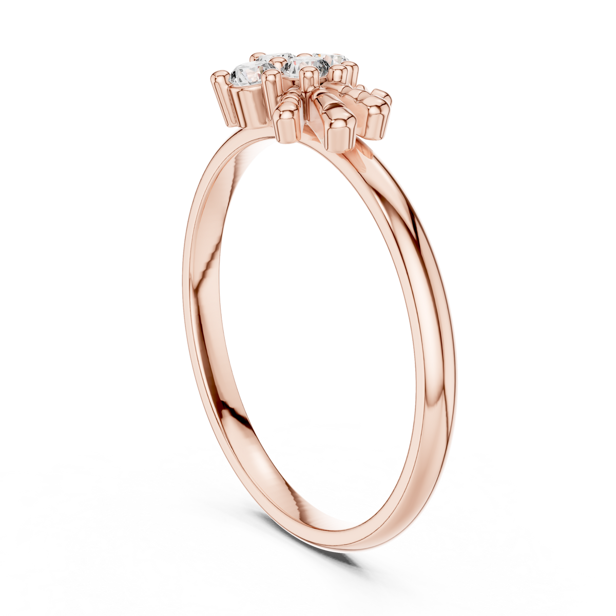 Apiella Honeybee Four Stone Cluster Lab Grown Diamond Ring