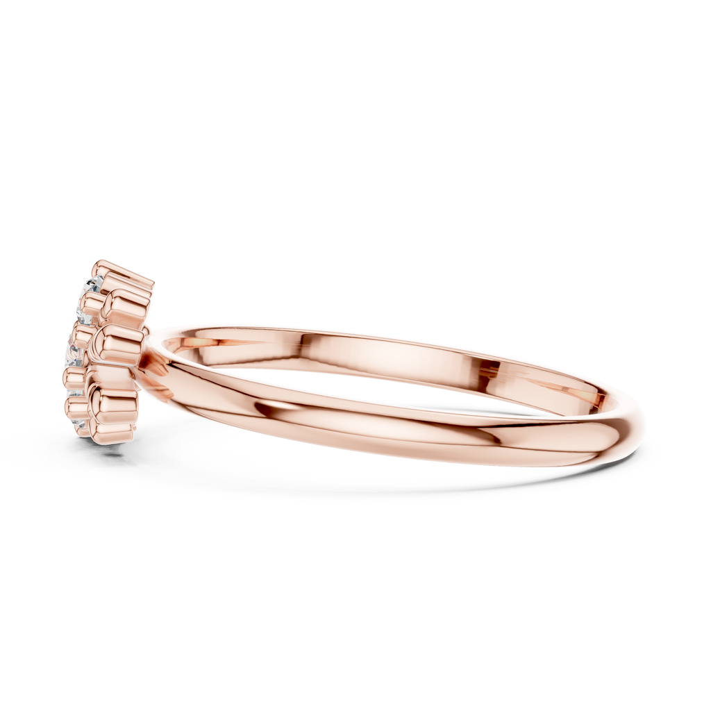 Apiella Honeybee Four Stone Cluster Lab Grown Diamond Ring