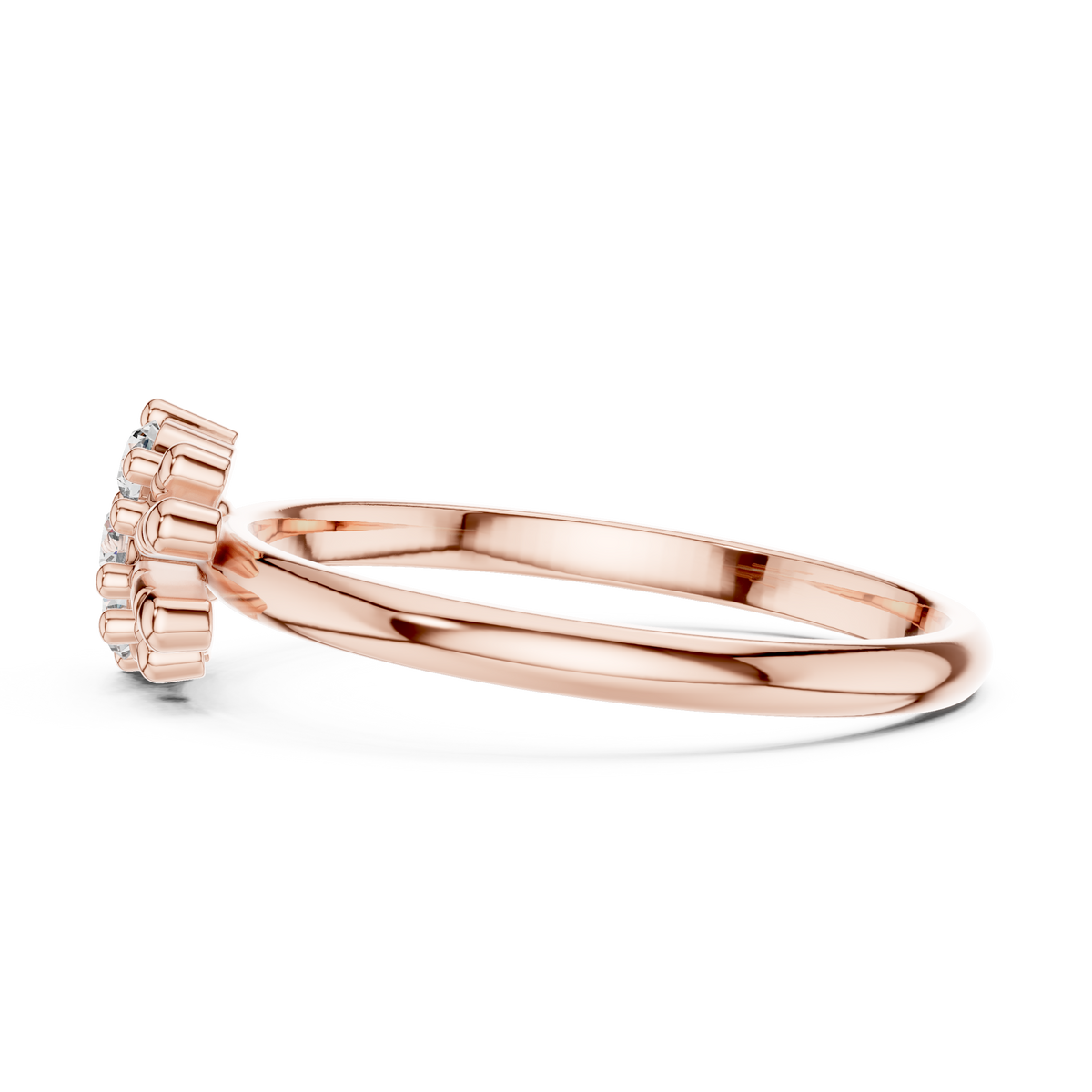 Apiella Honeybee Four Stone Cluster Lab Grown Diamond Ring