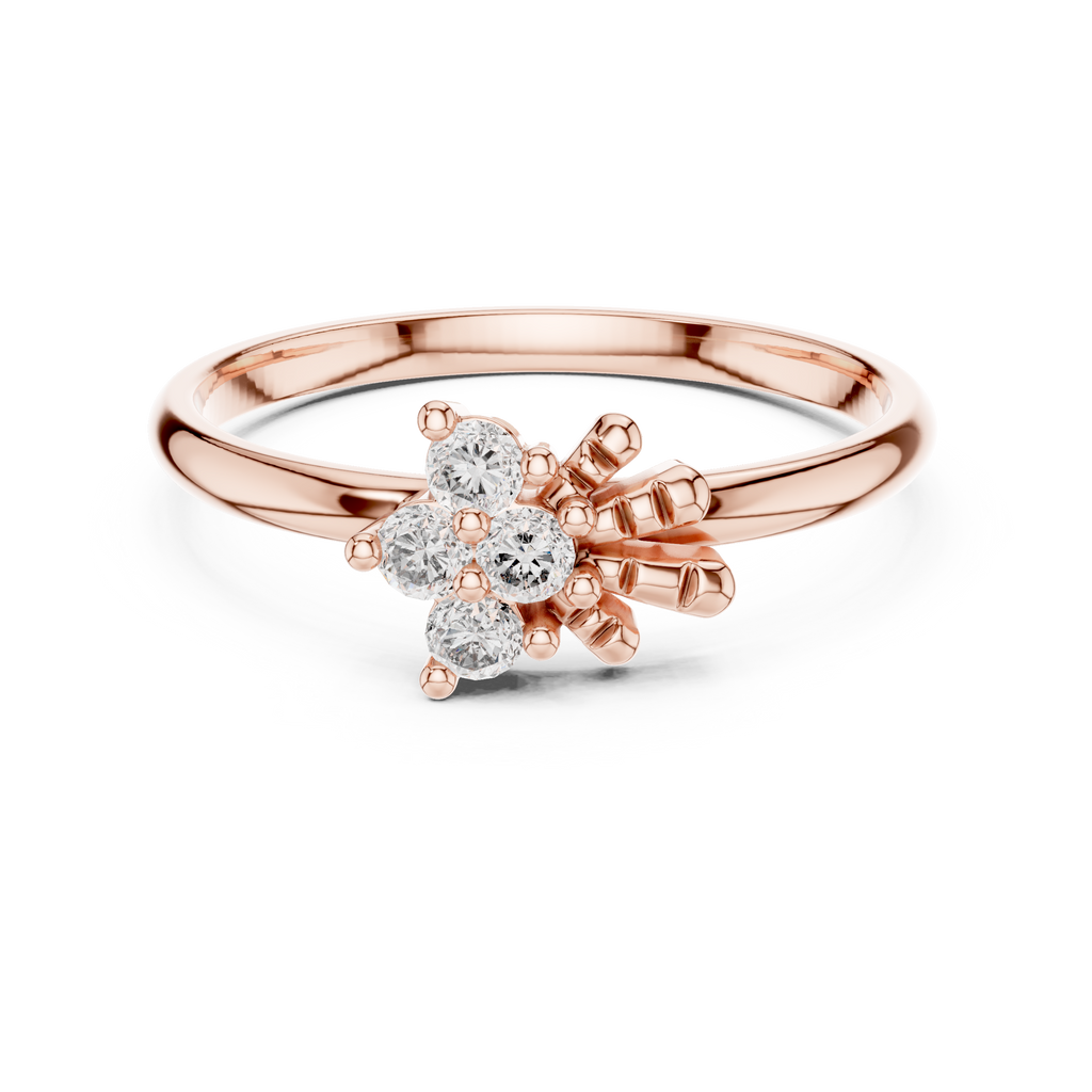 Apiella Honeybee Four Stone Cluster Lab Grown Diamond Ring