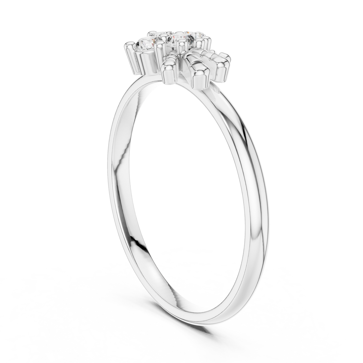 Apiella Honeybee Four Stone Cluster Lab Grown Diamond Ring