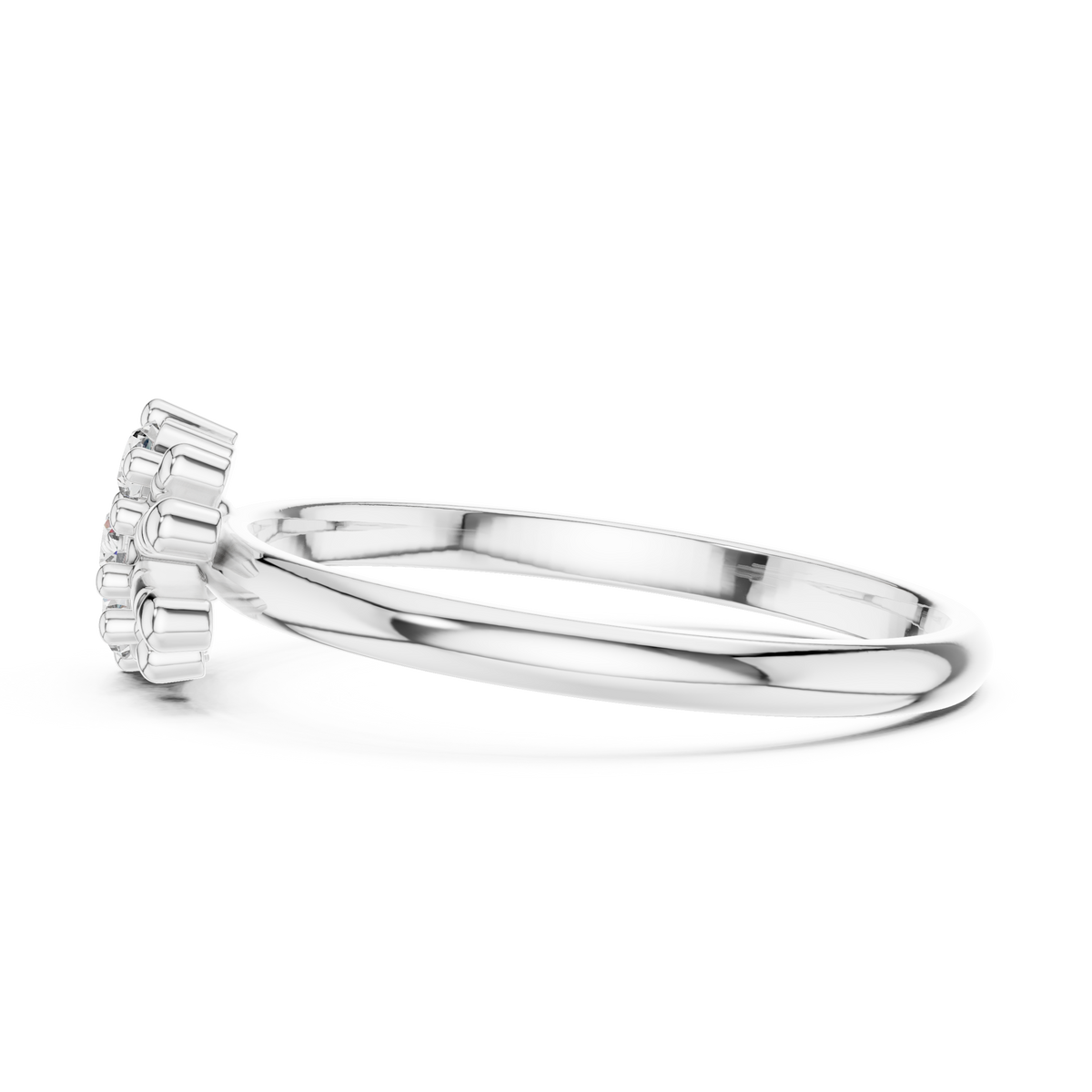 Apiella Honeybee Four Stone Cluster Lab Grown Diamond Ring
