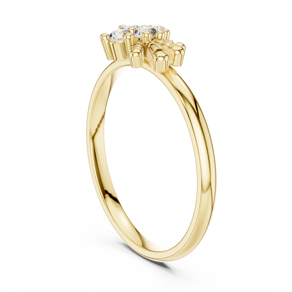 Apiella Honeybee Four Stone Cluster Lab Grown Diamond Ring