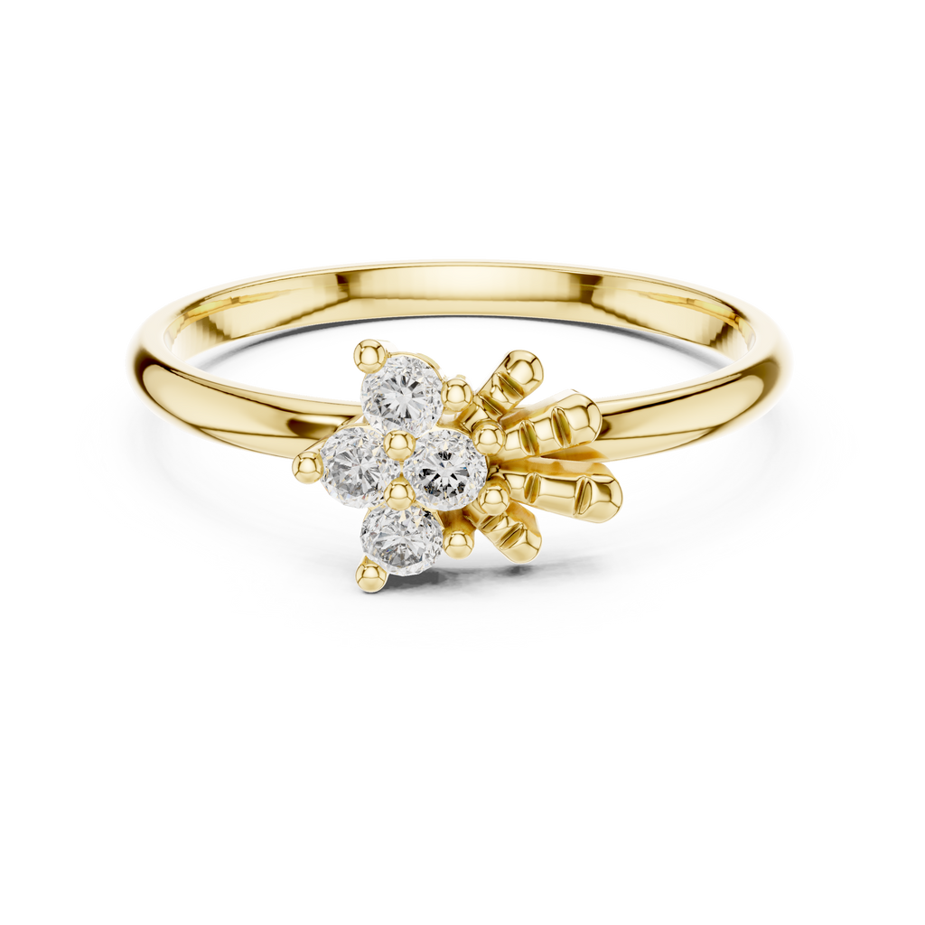 Apiella Honeybee Four Stone Cluster Lab Grown Diamond Ring