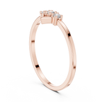 Lozelle Geometric Three Stone Lab Grown Diamond Stacking Ring