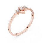 Lozelle Geometric Three Stone Lab Grown Diamond Stacking Ring