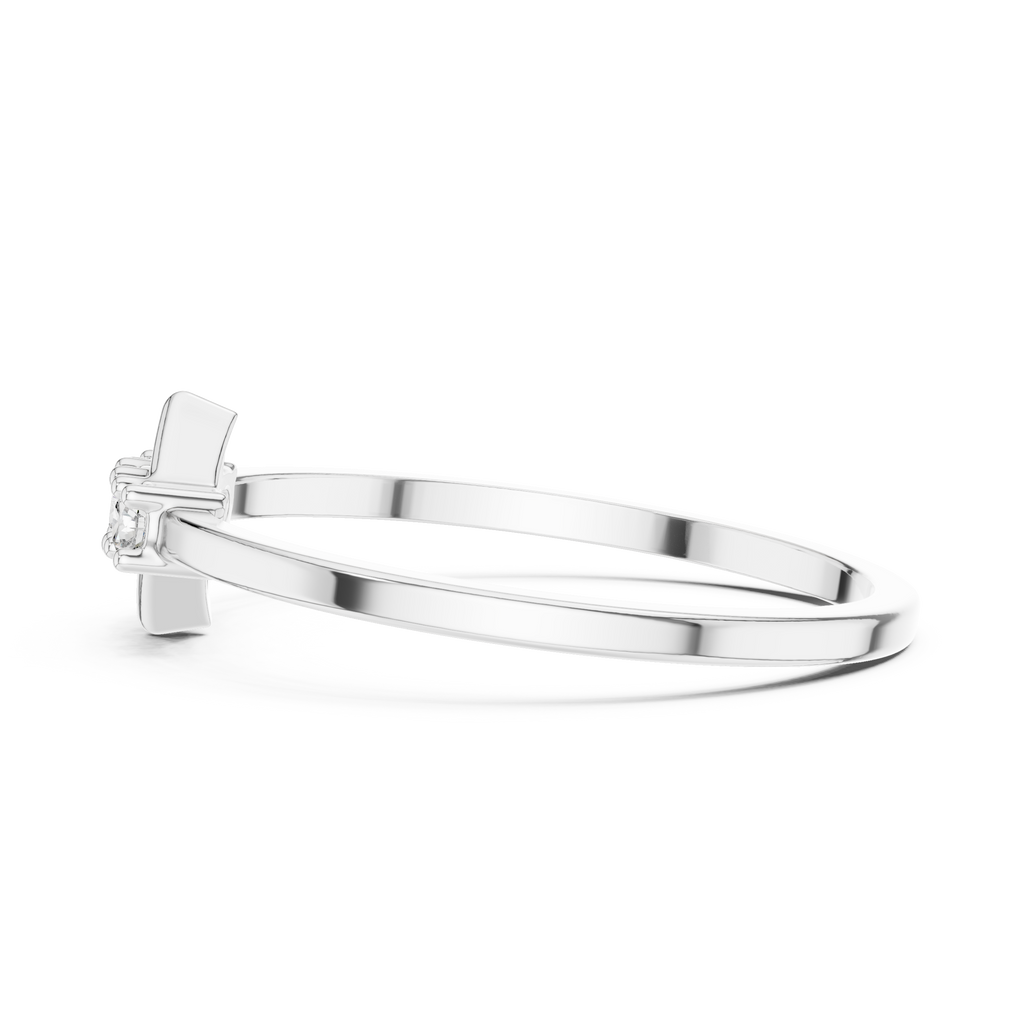 Lozelle Geometric Three Stone Lab Grown Diamond Stacking Ring