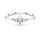 Lozelle Geometric Three Stone Lab Grown Diamond Stacking Ring