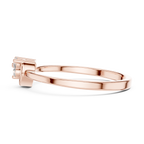 Amorelle Three Stone Heart Cluster Lab Grown Diamond Stacking Ring