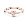 Amorelle Three Stone Heart Cluster Lab Grown Diamond Stacking Ring