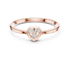 Amorelle Three Stone Heart Cluster Lab Grown Diamond Stacking Ring