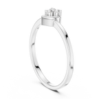 Amorelle Three Stone Heart Cluster Lab Grown Diamond Stacking Ring