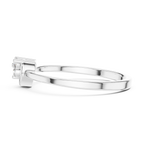 Amorelle Three Stone Heart Cluster Lab Grown Diamond Stacking Ring