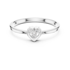 Amorelle Three Stone Heart Cluster Lab Grown Diamond Stacking Ring