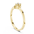 Amorelle Three Stone Heart Cluster Lab Grown Diamond Stacking Ring