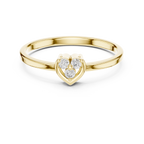 Amorelle Three Stone Heart Cluster Lab Grown Diamond Stacking Ring