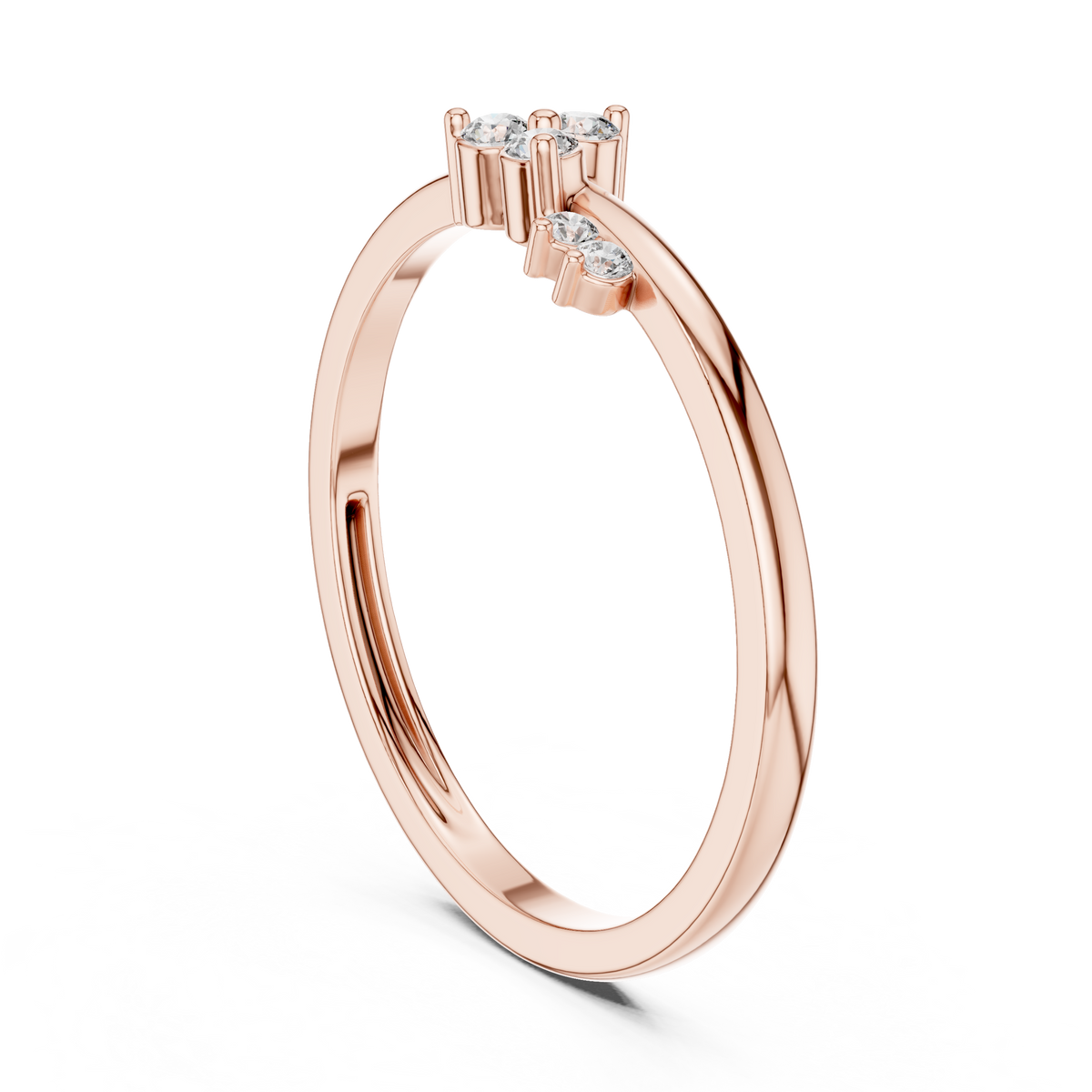 Gemmara Seven Stone Scattered Cluster Lab Grown Diamond Stacking Ring