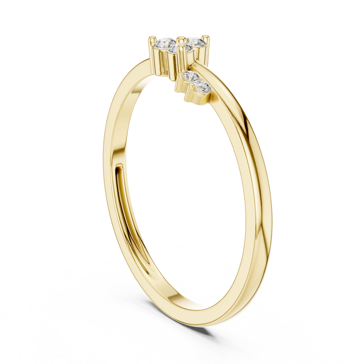 Gemmara Seven Stone Scattered Cluster Lab Grown Diamond Stacking Ring