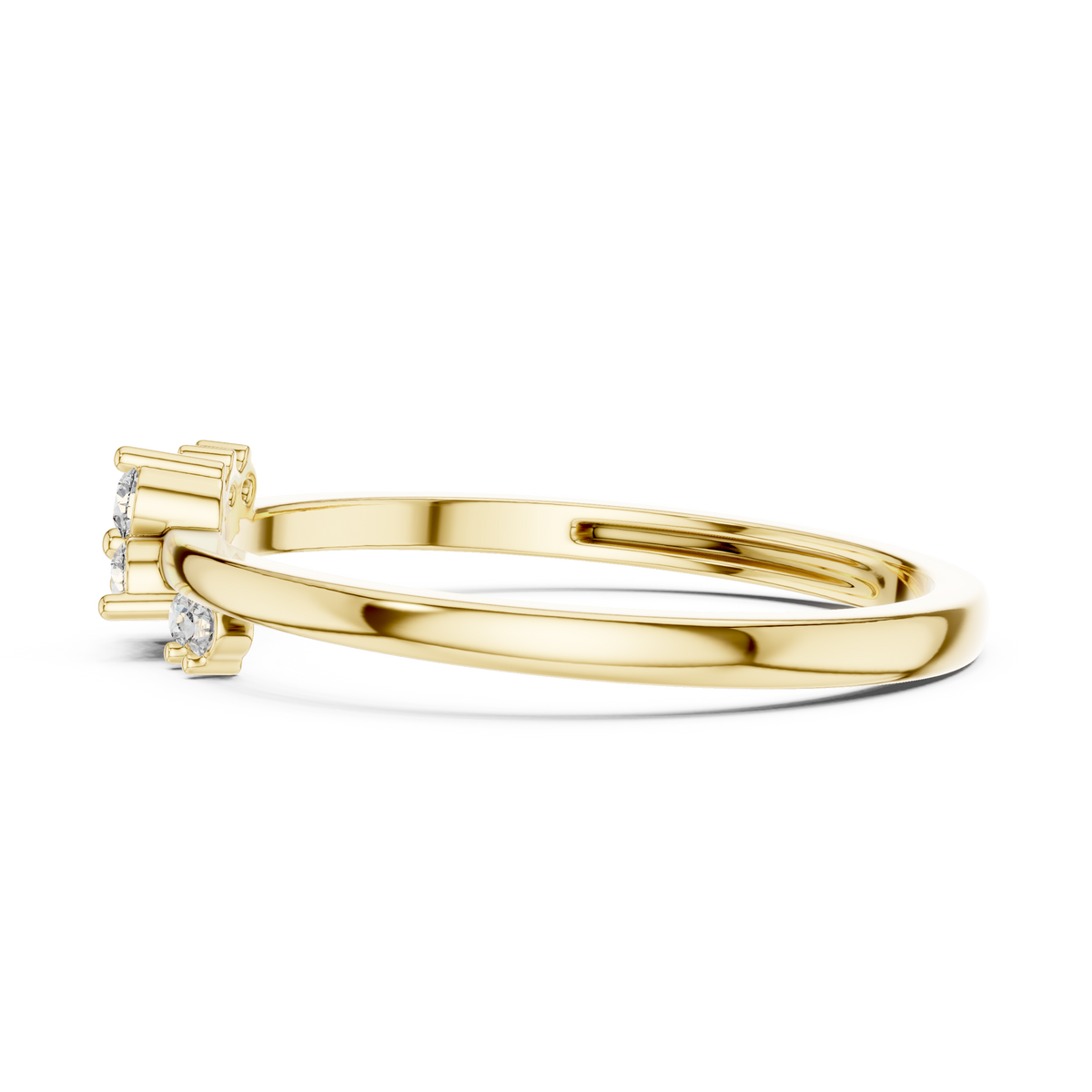 Gemmara Seven Stone Scattered Cluster Lab Grown Diamond Stacking Ring