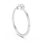 Foliette Two Stone Leaf Frame Minimalist Lab Grown Diamond Stacking Ring