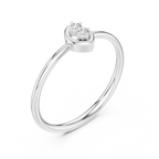 Foliette Two Stone Leaf Frame Minimalist Lab Grown Diamond Stacking Ring