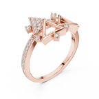 Triavelle Geometric Lab Grown Diamond Statement Ring.