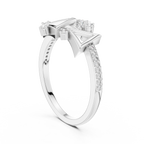 Geometric Triangle Lab Grown Diamond Ring