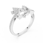 Triavelle Geometric Lab Grown Diamond Statement Ring.