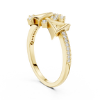 Geometric Triangle Lab Grown Diamond Ring