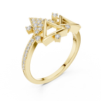 Triavelle Geometric Lab Grown Diamond Statement Ring.