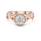 Ismera Braided Twist Halo Lab Grown Diamond Engagement Ring