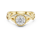 Ismera Braided Twist Halo Lab Grown Diamond Engagement Ring