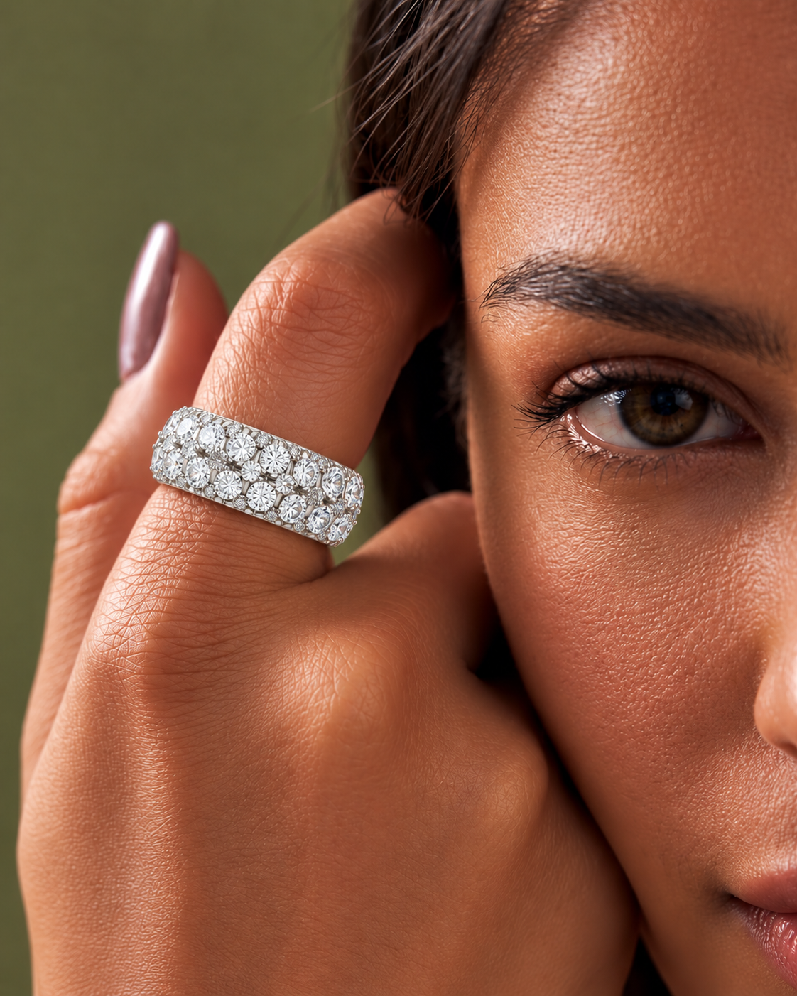 Valencia Pavé Lab Grown Diamond Band.