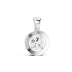 Roselle Round Halo Lab Grown Diamond Pendant.