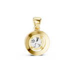 Roselle Round Halo Lab Grown Diamond Pendant.