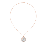 Roselle Classic Round Halo Lab Grown Diamond Pendant