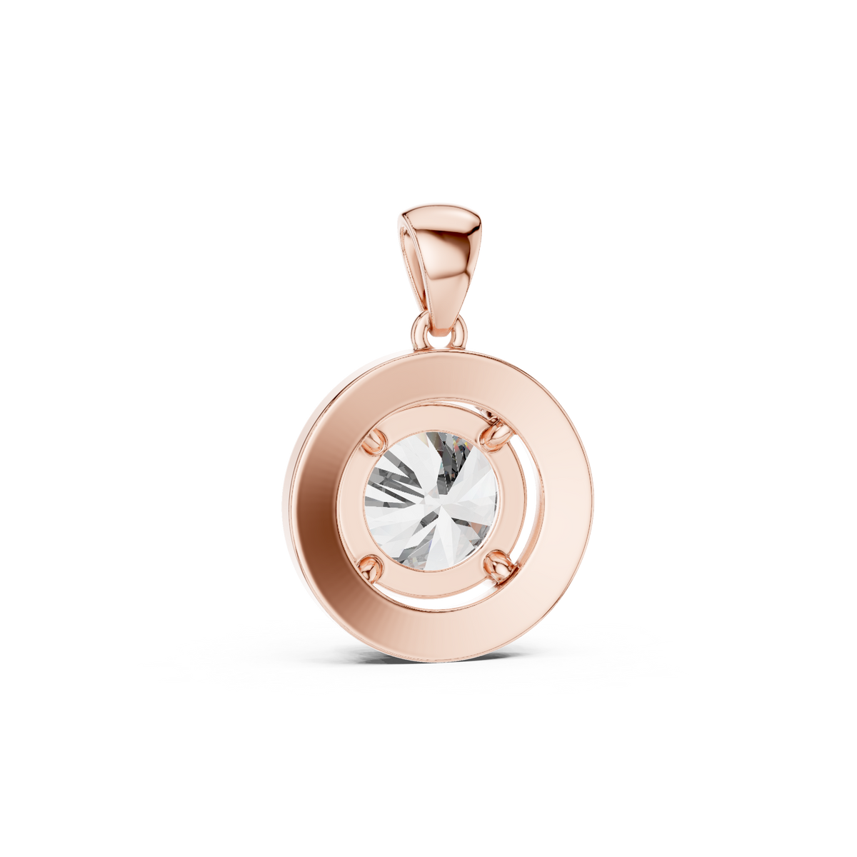Roselle Classic Round Halo Lab Grown Diamond Pendant