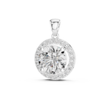 Roselle Classic Round Halo Lab Grown Diamond Pendant