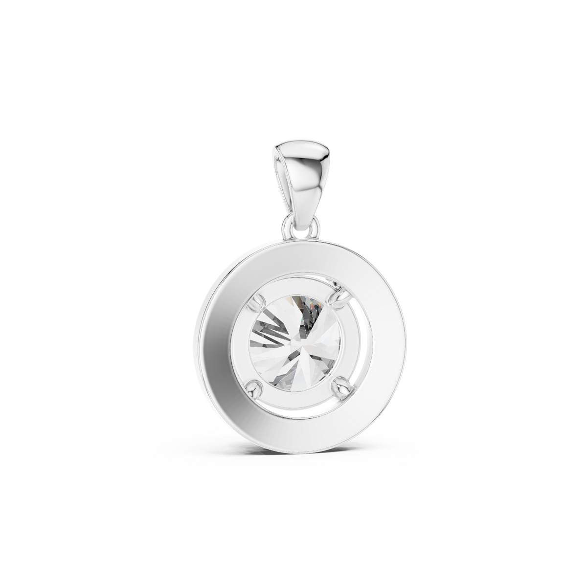 Roselle Classic Round Halo Lab Grown Diamond Pendant