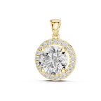 Roselle Classic Round Halo Lab Grown Diamond Pendant