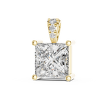 Elara Princess Cut Solitaire Lab Grown Diamond Pendant