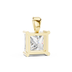 Elara Princess Cut Solitaire Lab Grown Diamond Pendant
