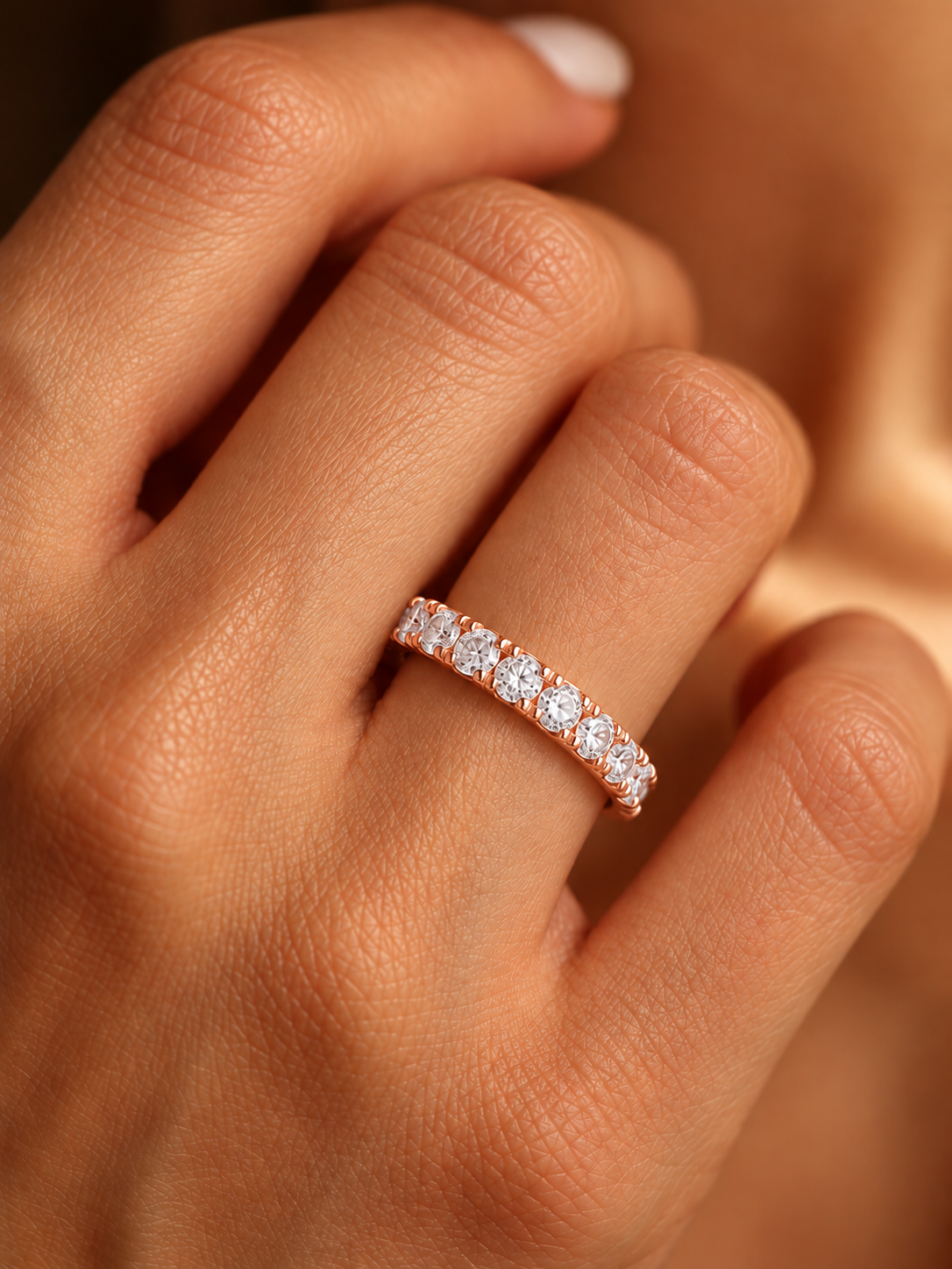 Avelisse Classic Diamond-Set Lab Grown Gold Band.