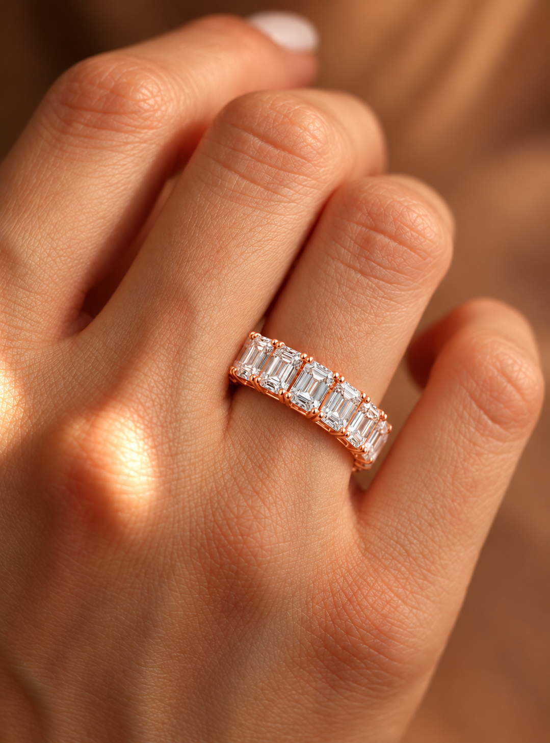 Opheliane Emerald-Cut Lab Grown Diamond Eternity Band