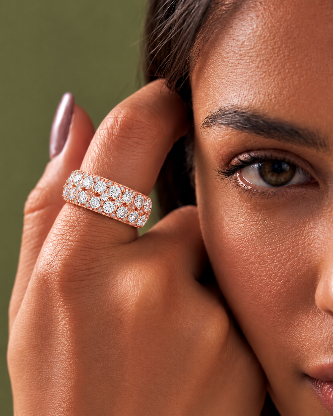 Valencia Pavé Lab Grown Diamond Band.