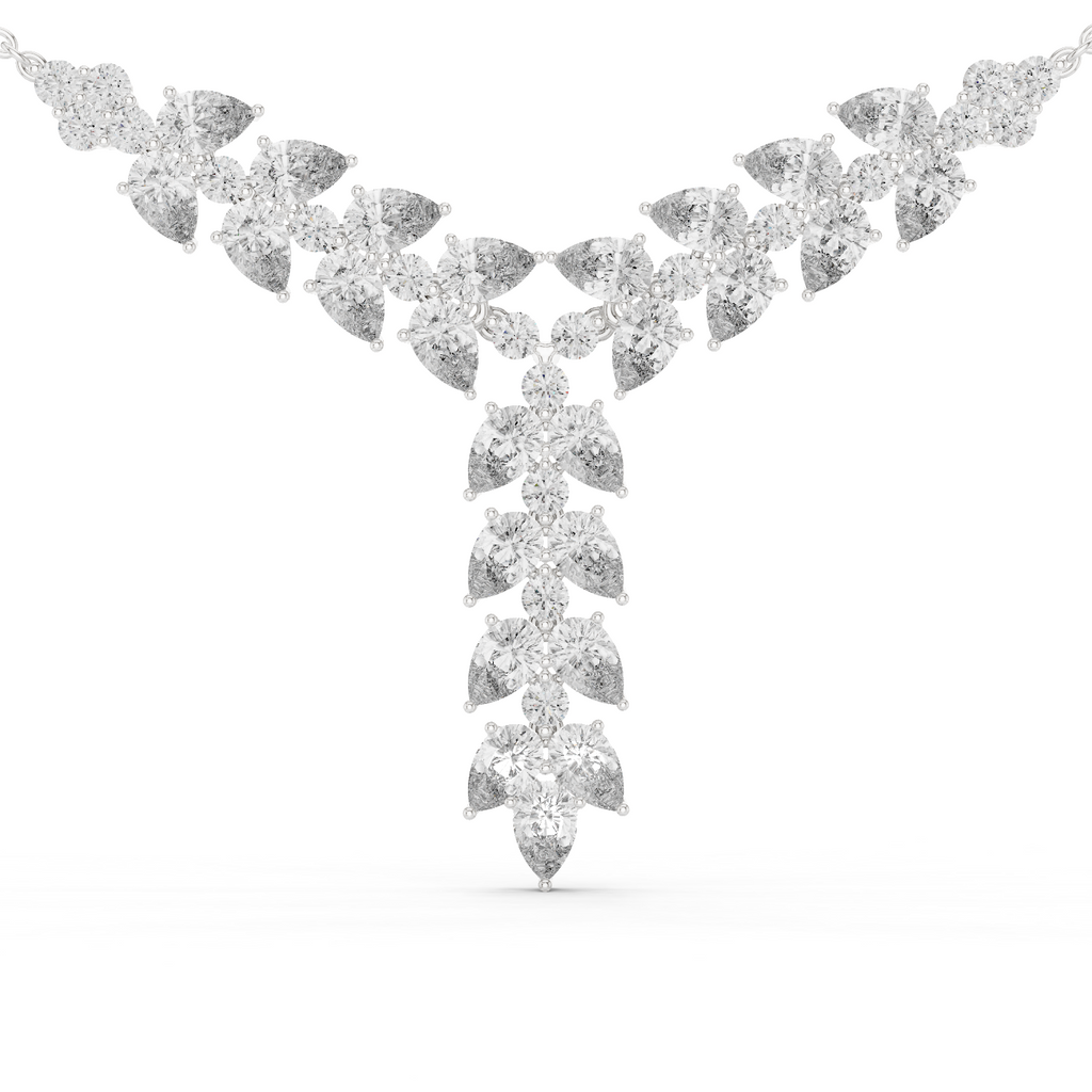 Seraphina Pear Cluster Lab Grown Diamond Y-Necklace