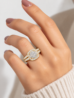 Evelisse Royale Round Halo Lab Grown Diamond Ring.
