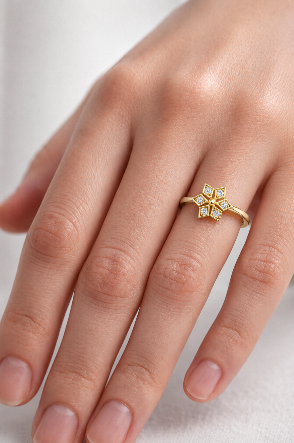 Geometric Radiance Lab Grown Diamond Ring for Women