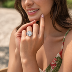 Moderner Diamantring im Rundschliff