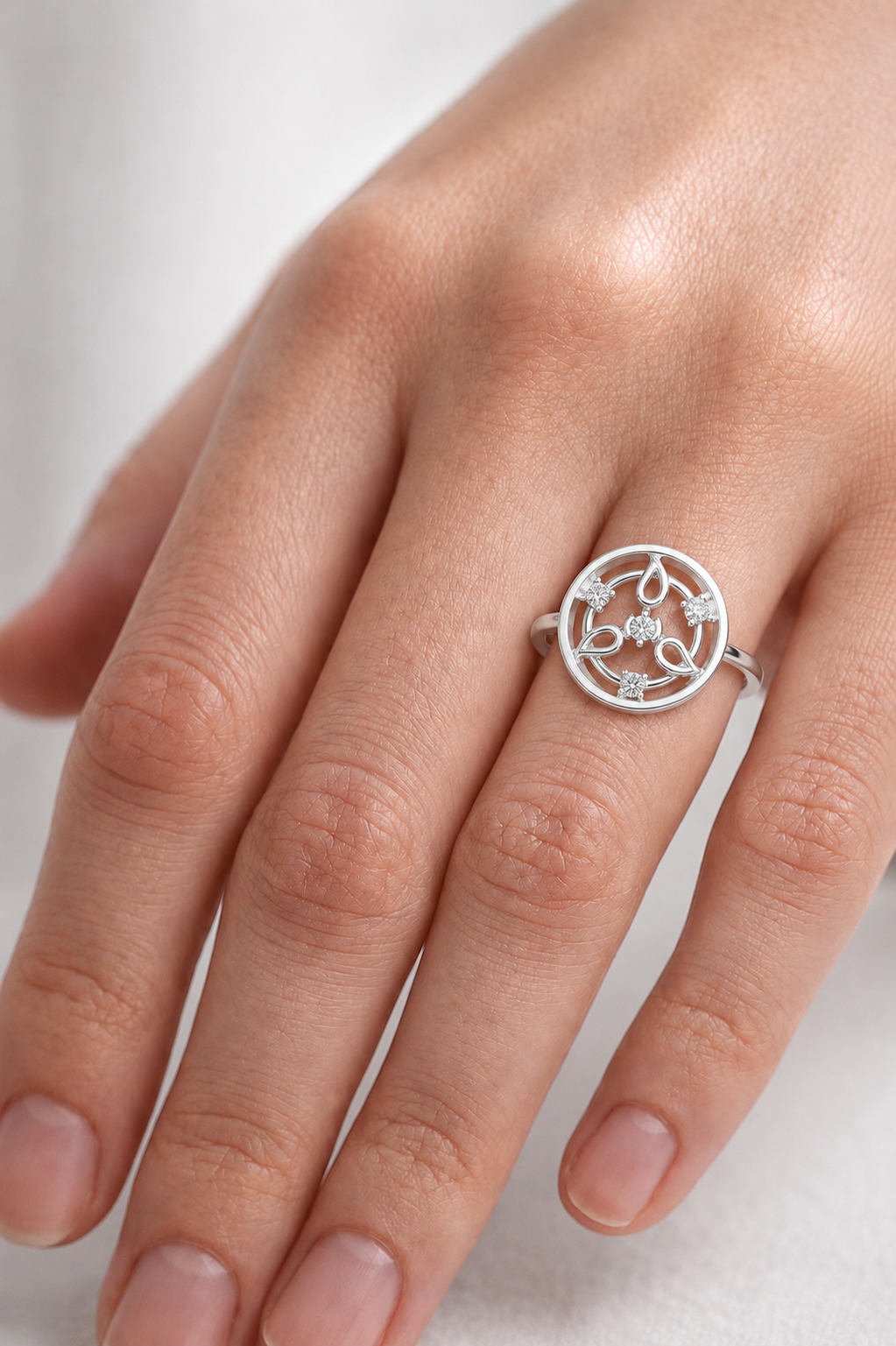 Botanical Orbit Lab Grown Diamond Ring for Women
